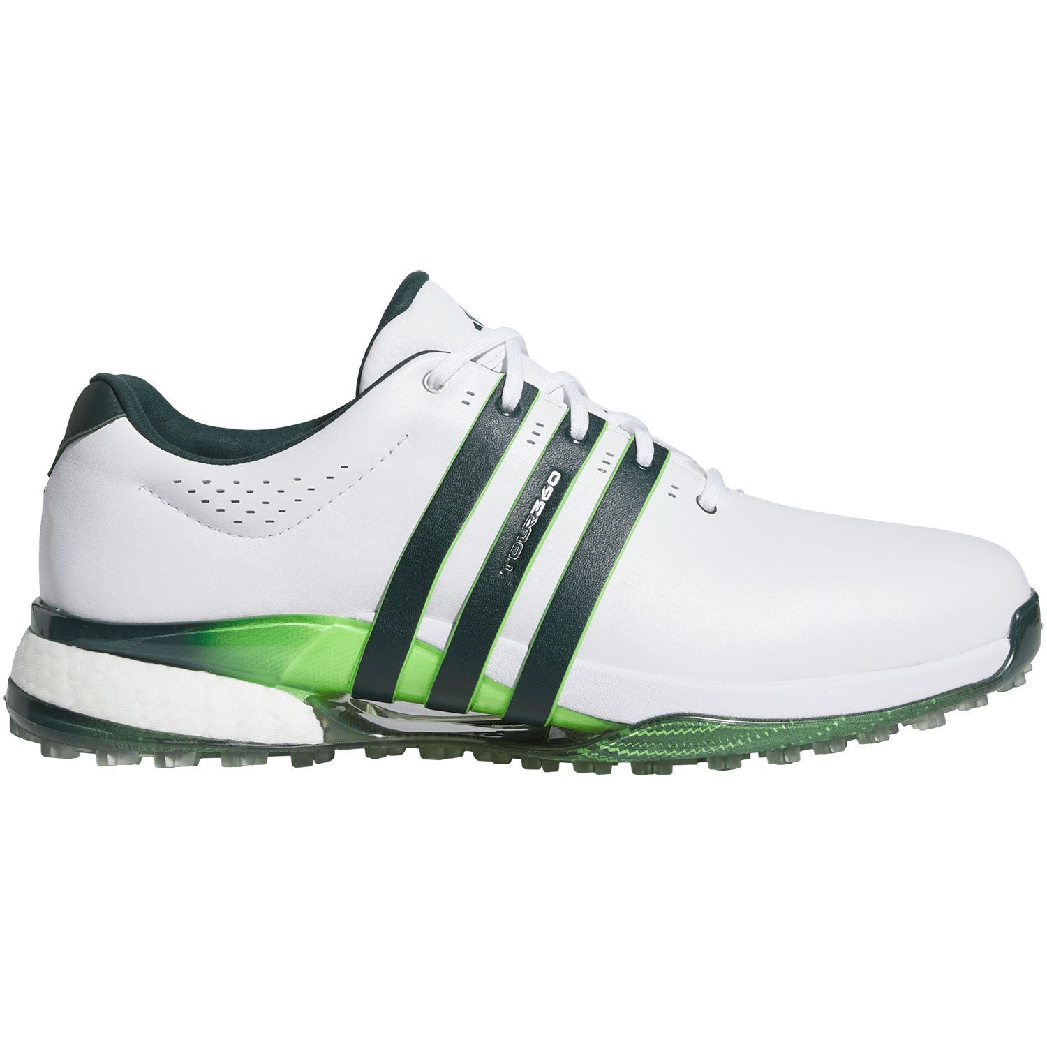 adidas Tour360 25 Spikeless Golf Shoes - Men's - Cloud White / Aurora Ivy / Lime Burst - 12 adidas Tour360 25 Spikeless Golf Shoes - Men's - Cloud White / Aurora Ivy / Lime Burst - 12