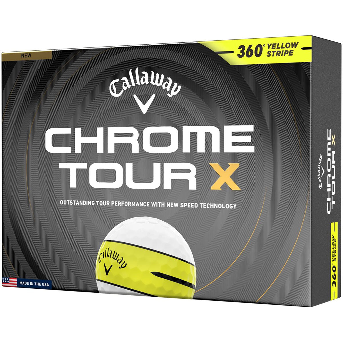 Callaway Chrome Tour X 360 Yellow Stripe Golf Balls – Golf Discount