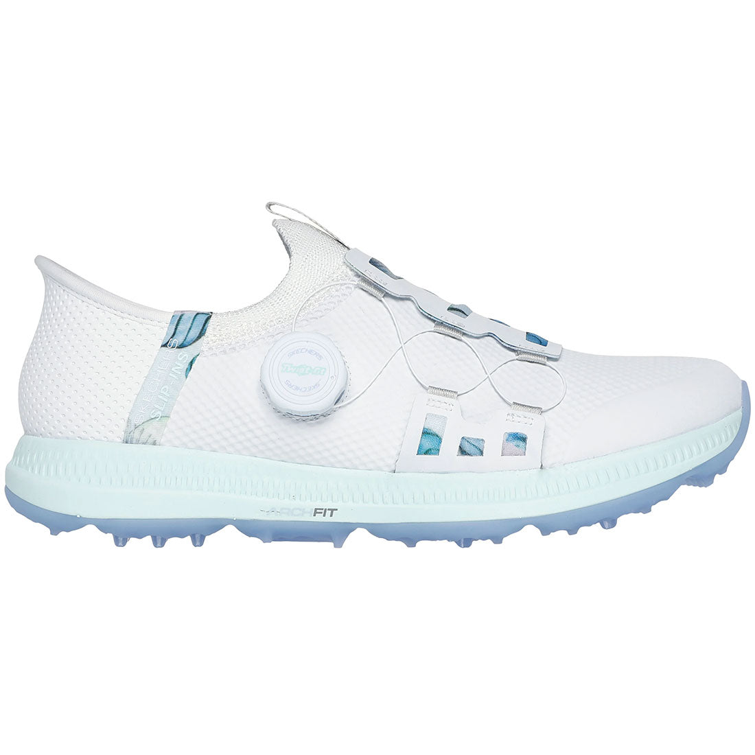 SKECHERS GO GOLF ゴルフシューズ ホワイト/ミント Skechers Women's GO GOLF Elite 5 Slip-Ins Golf Shoes White/Multi