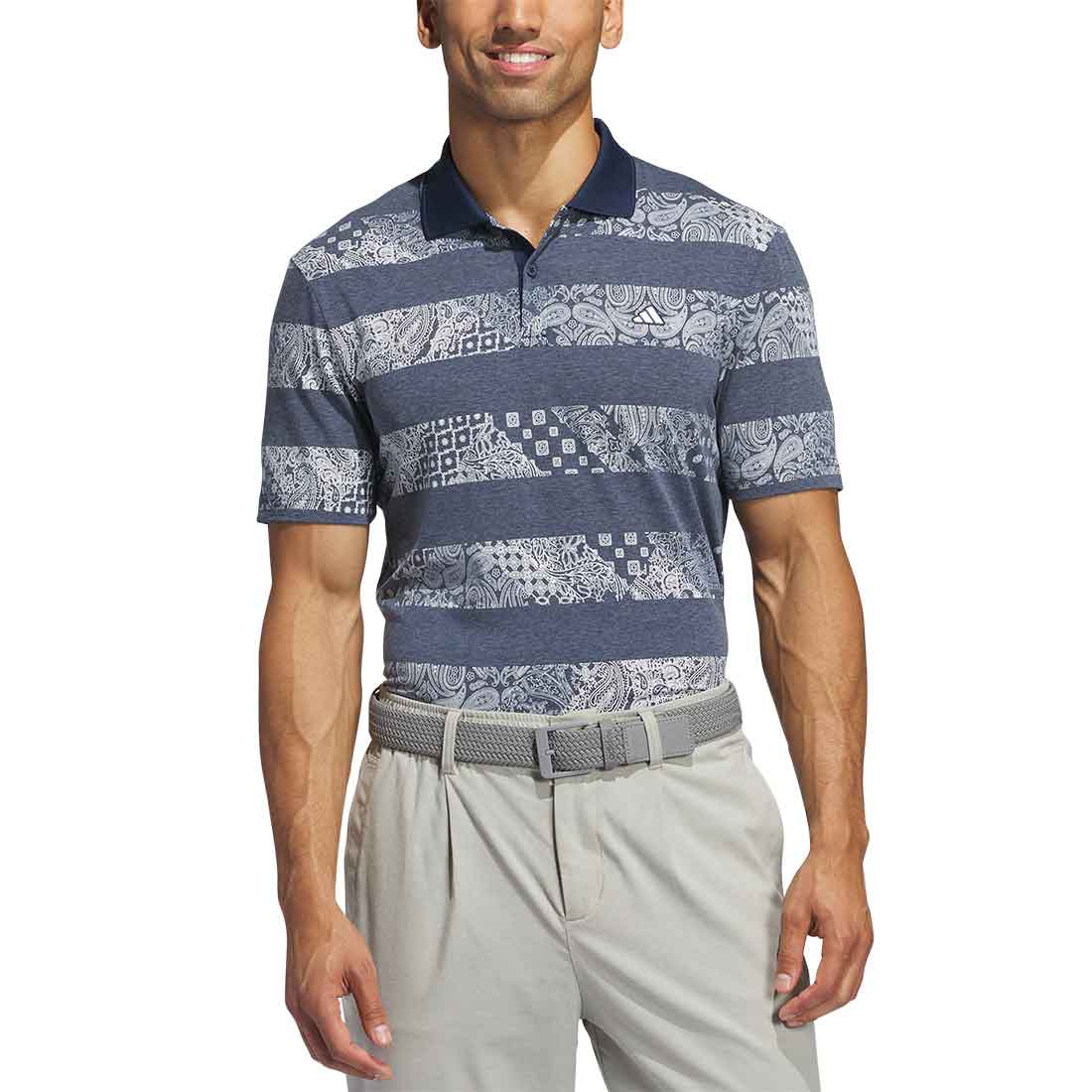 Adidas Go To Print Stripe Polo – Golf Discount
