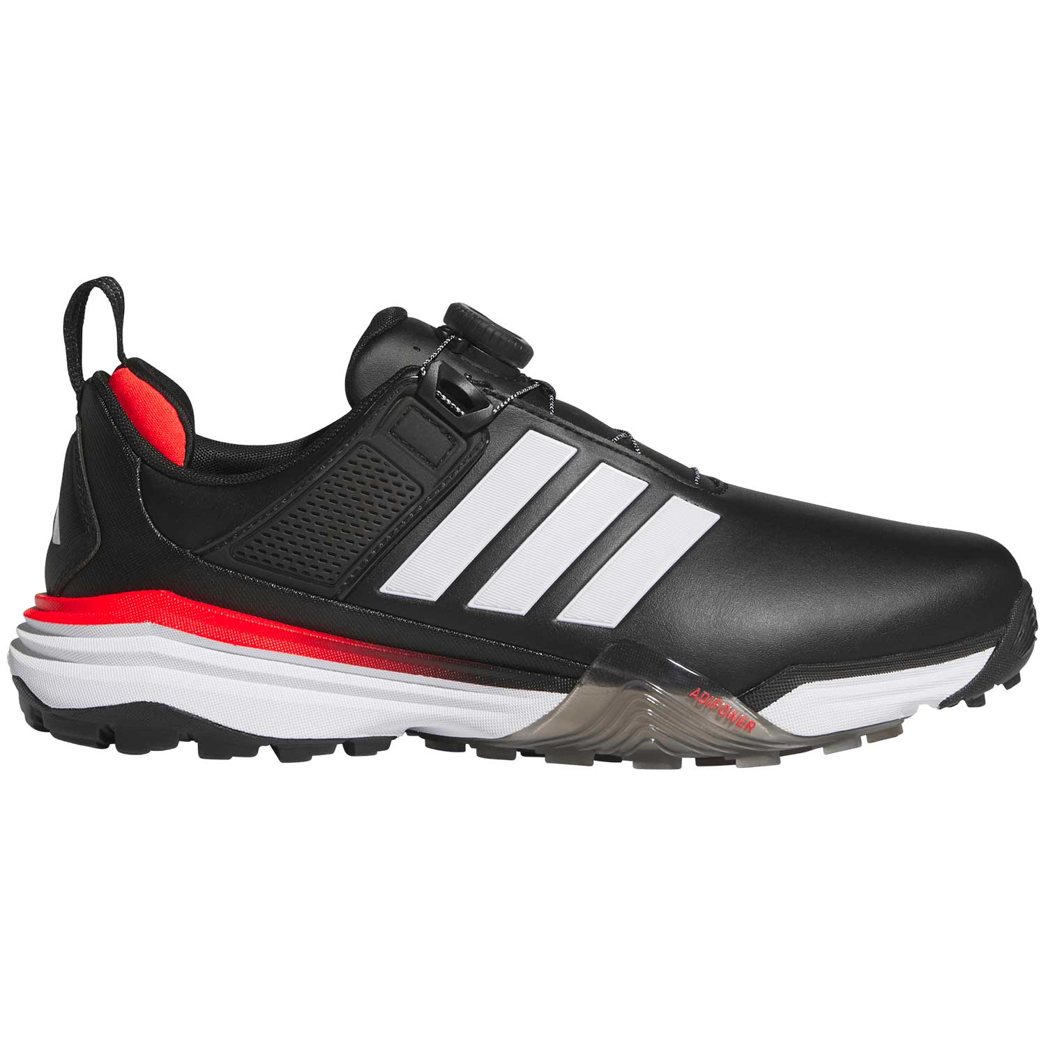 シューズ(男性用) ADIPOWER 26 SL BOA SPIKELESS GOLF SHOES Adidas Adipower 26 SL BOA Golf Shoes Black/White/Lucid Red – Golf
