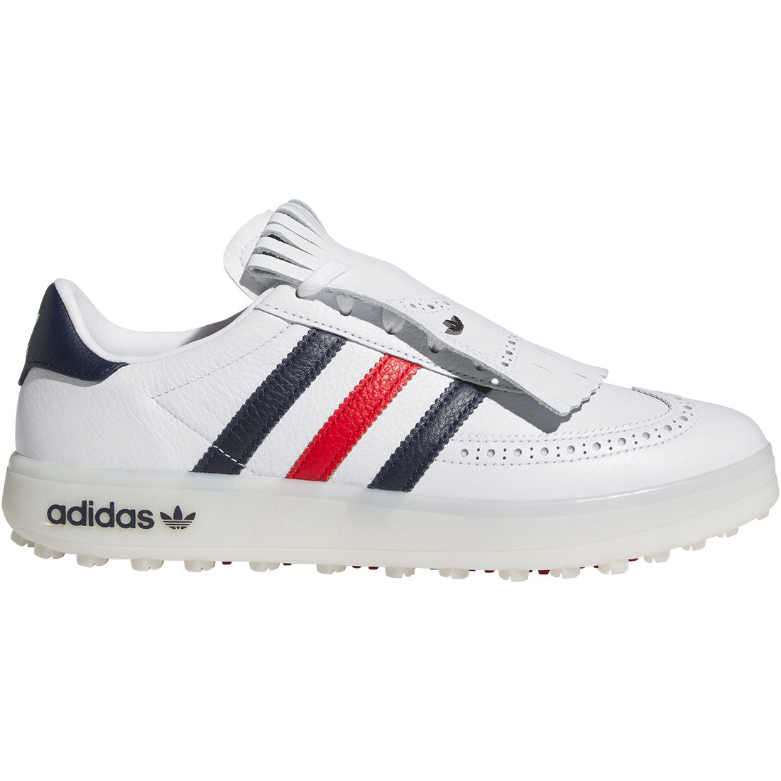 adidas red white and blue golf shoes