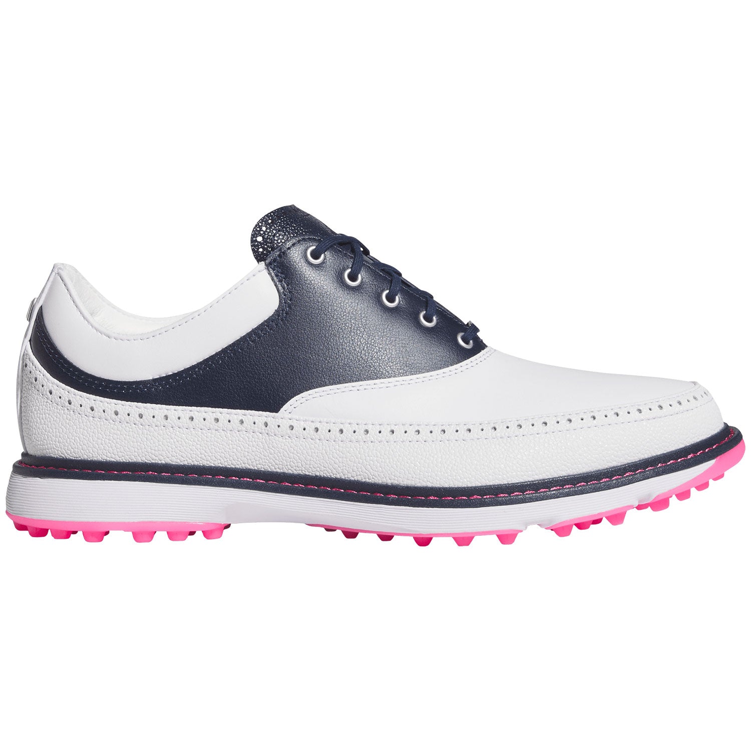 Adidas MC80 Golf Shoes White/Collegiate Navy/Lucid Pink – Golf