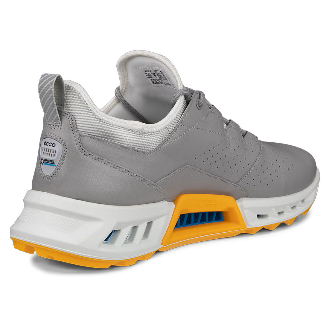 Ecco Biom C4 Leather Golf Shoes Grey/Yellow