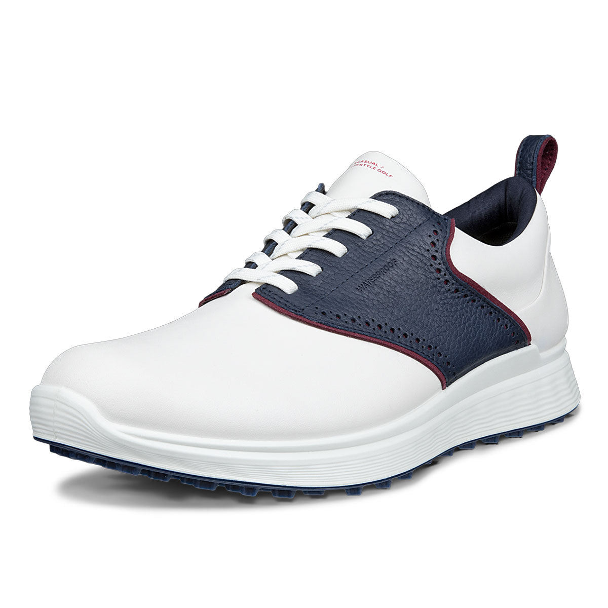 Ecco S-Casual Saddle Golf Shoes White/Navy