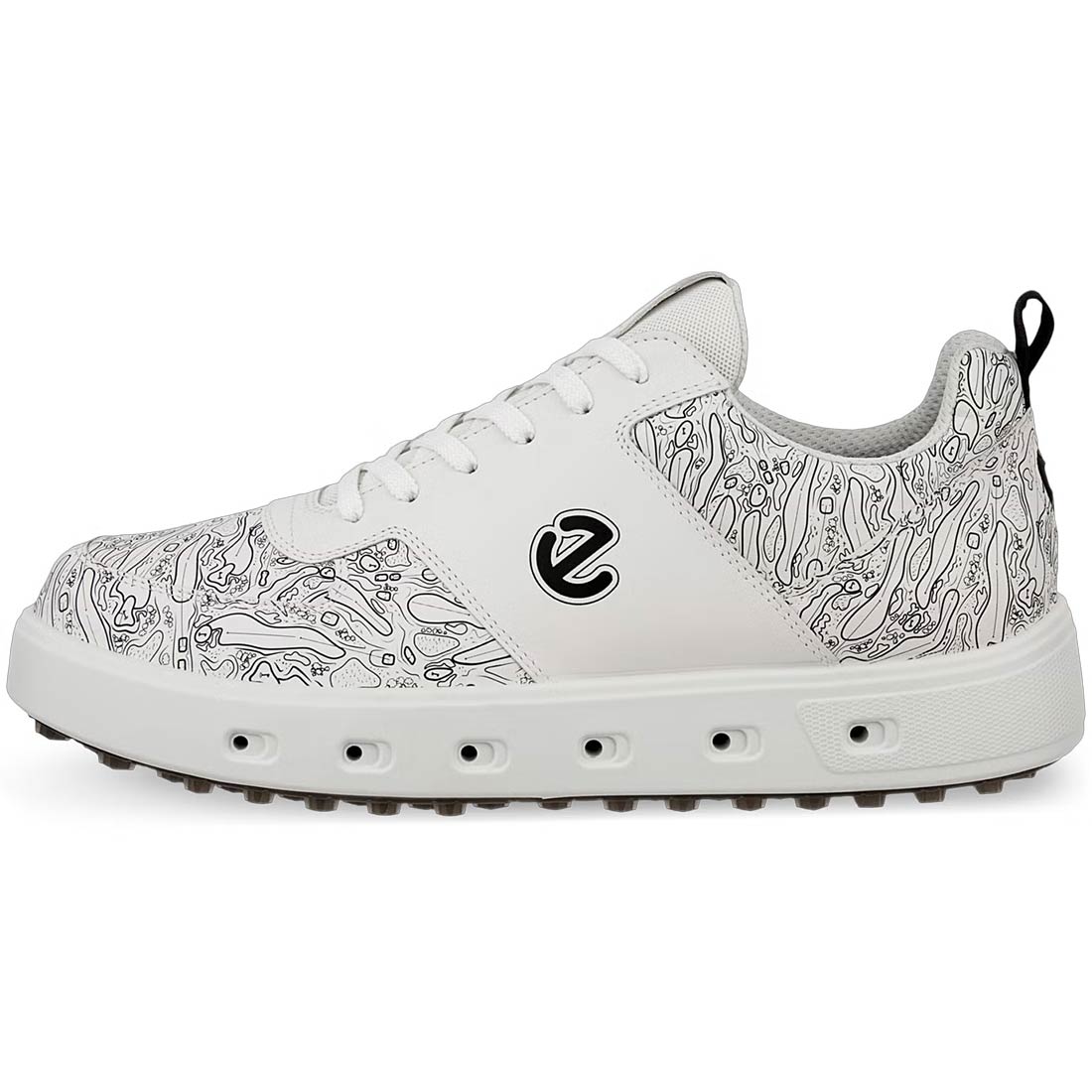 Ecco Street 720 Leather Gore-Tex Golf Shoes White/Black – Golf