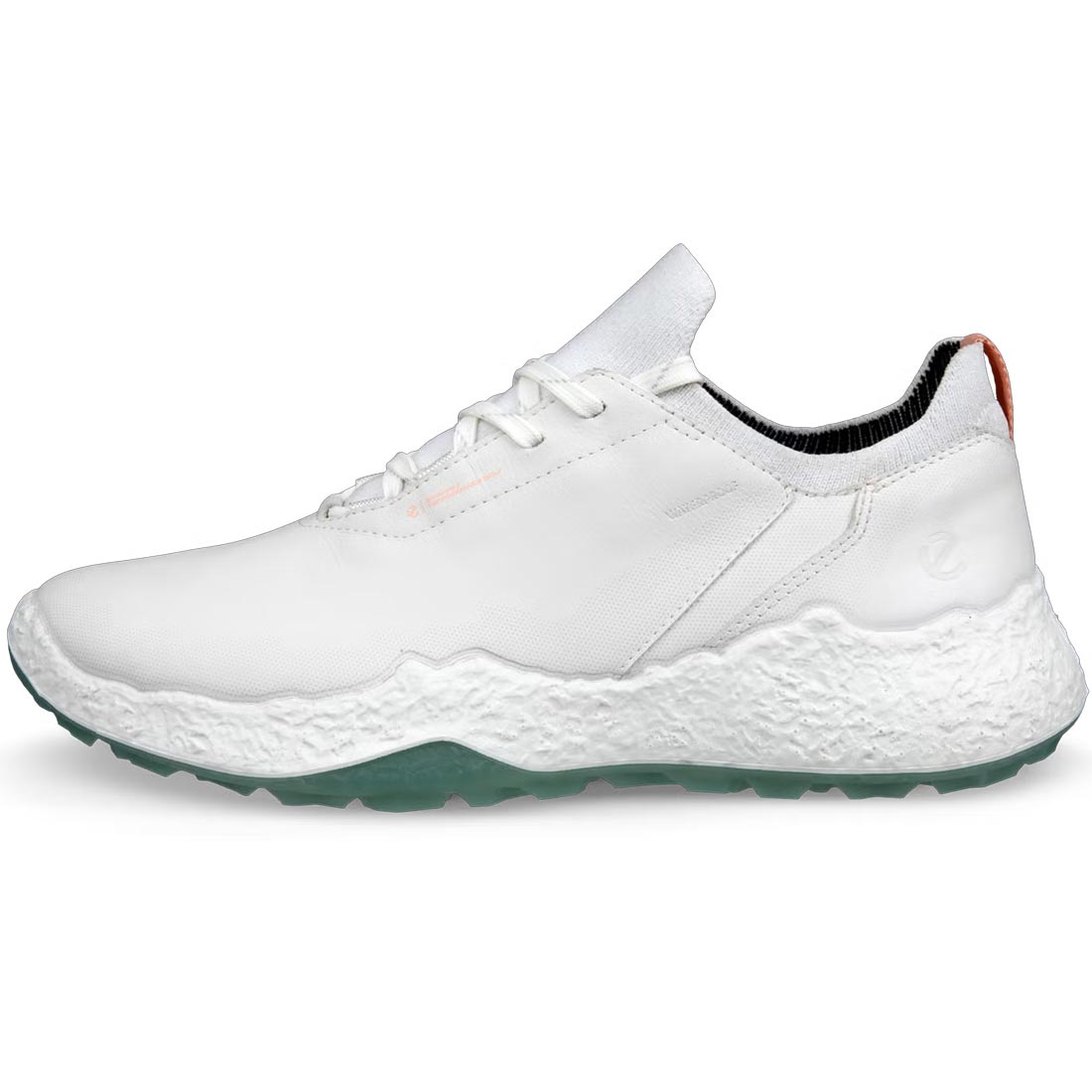 Ecco Women's Biom H5 Leather Golf Shoes White/Green/Orange – Golf