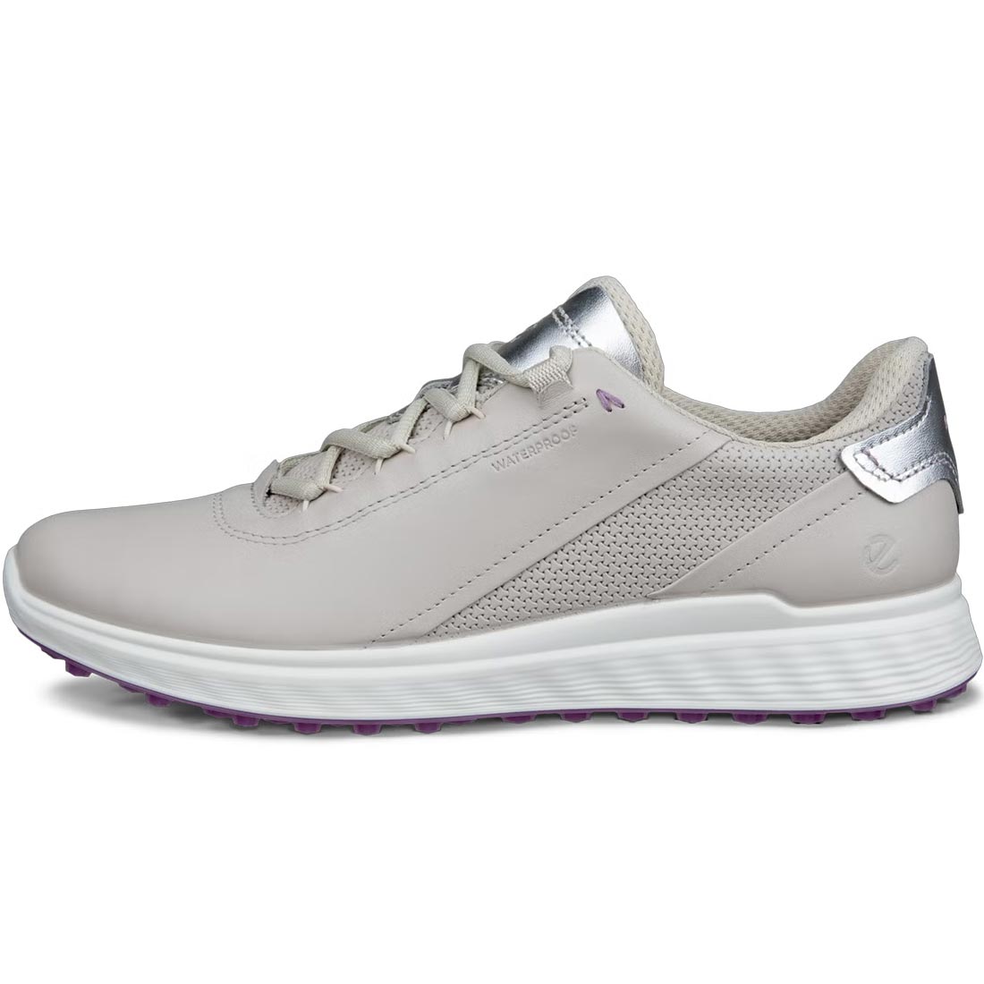 Ecco Women's S-Casual Leather Golf Shoes Grey/Silver – Golf Discount