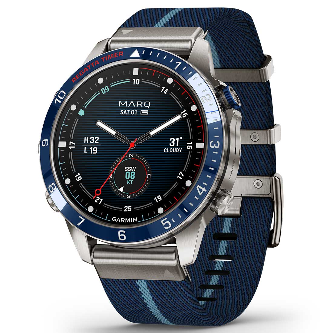時計 GARMIN MARQ Captain 753759314460 Garmin MARQ Captain (Gen 2) Modern Tool Smartwatch – Golf Discount