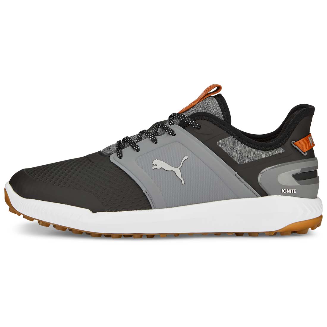 Puma Ignite Elevate Golf Shoes Black/Quiet Shade/Gum – Golf Discount
