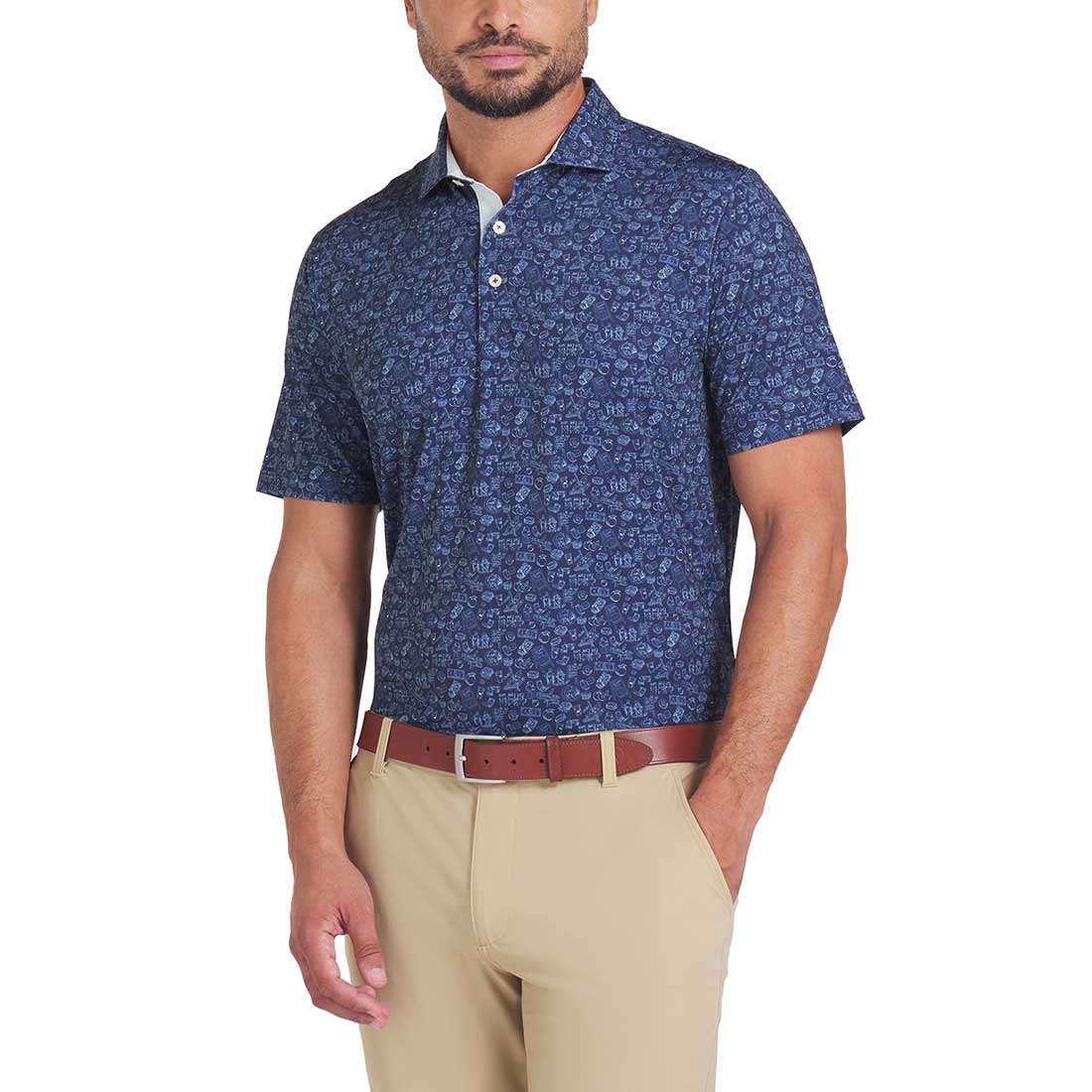Pedestal polo t ロンt DAB Brrrsos着用 Yoko Puma MATTR Peach Stand Golf Polo – Golf Discount