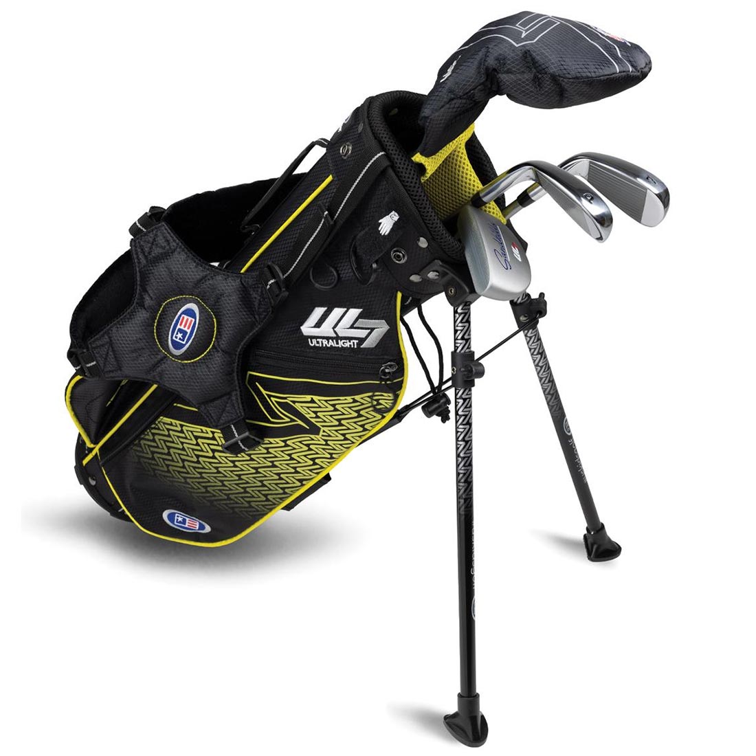 U.S. Kids UL7-42 4 Club Stand Set Right / Black / Yellow