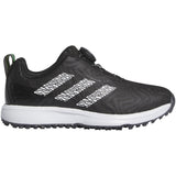 Adidas Juniors Codechaos BOA 25 Golf Shoes Black/White/Lucid Lemon