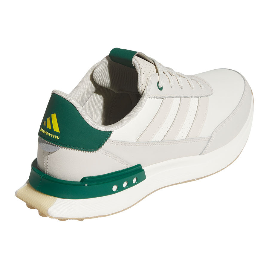 Adidas S2G Spikeless Leather 24 Golf Shoes Off White/Alumina/Collegiate Green