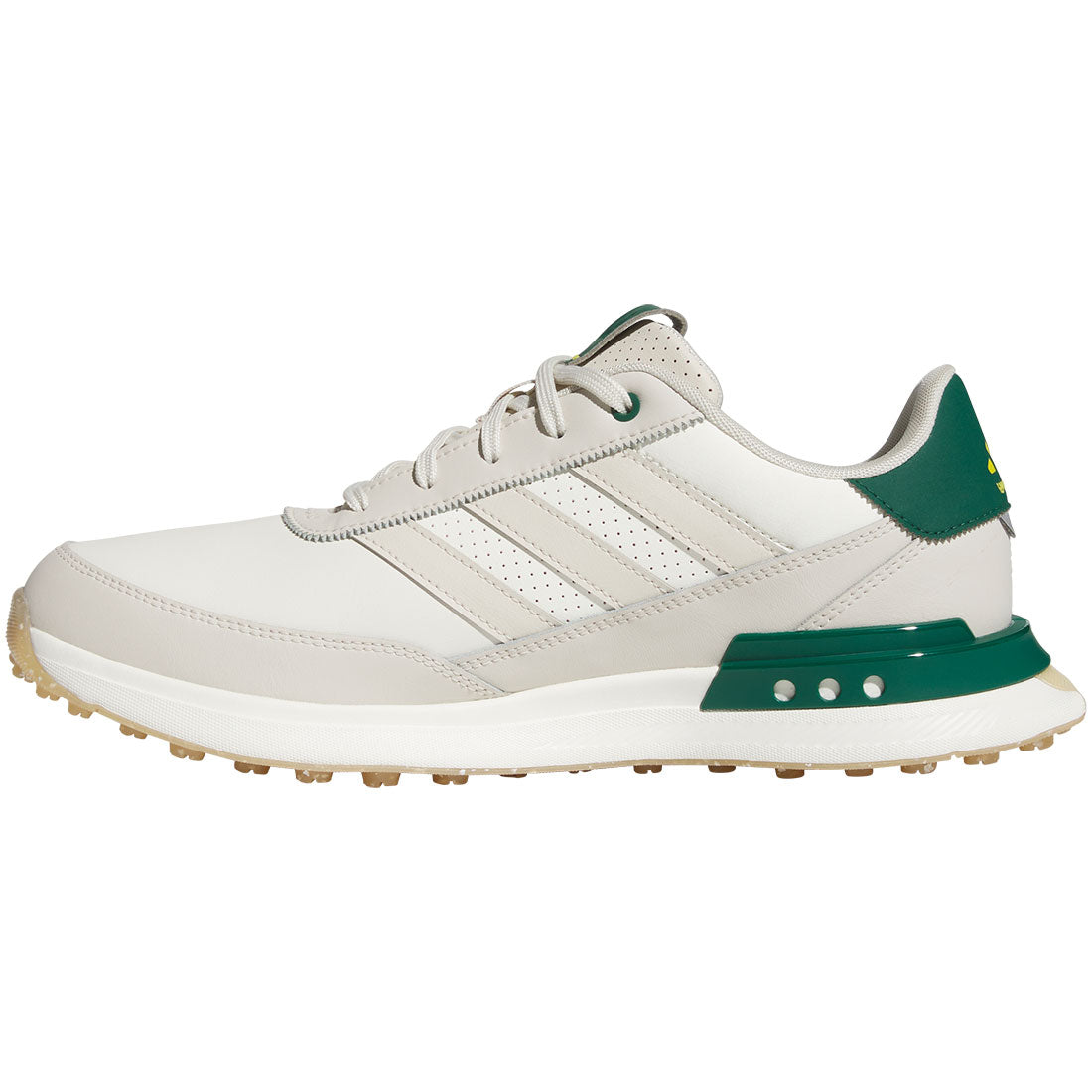 Adidas S2G Spikeless Leather 24 Golf Shoes Off White/Alumina/Collegiate Green