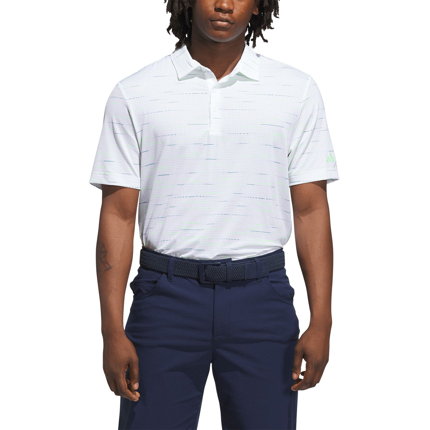 Adidas Ultimate365 Mesh Glimmer Print Golf Polo