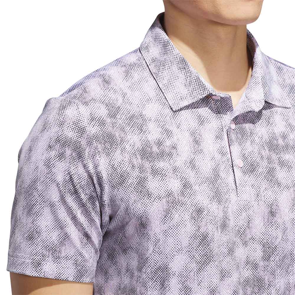 Adidas Ultimate365 Textured Print Golf Polo