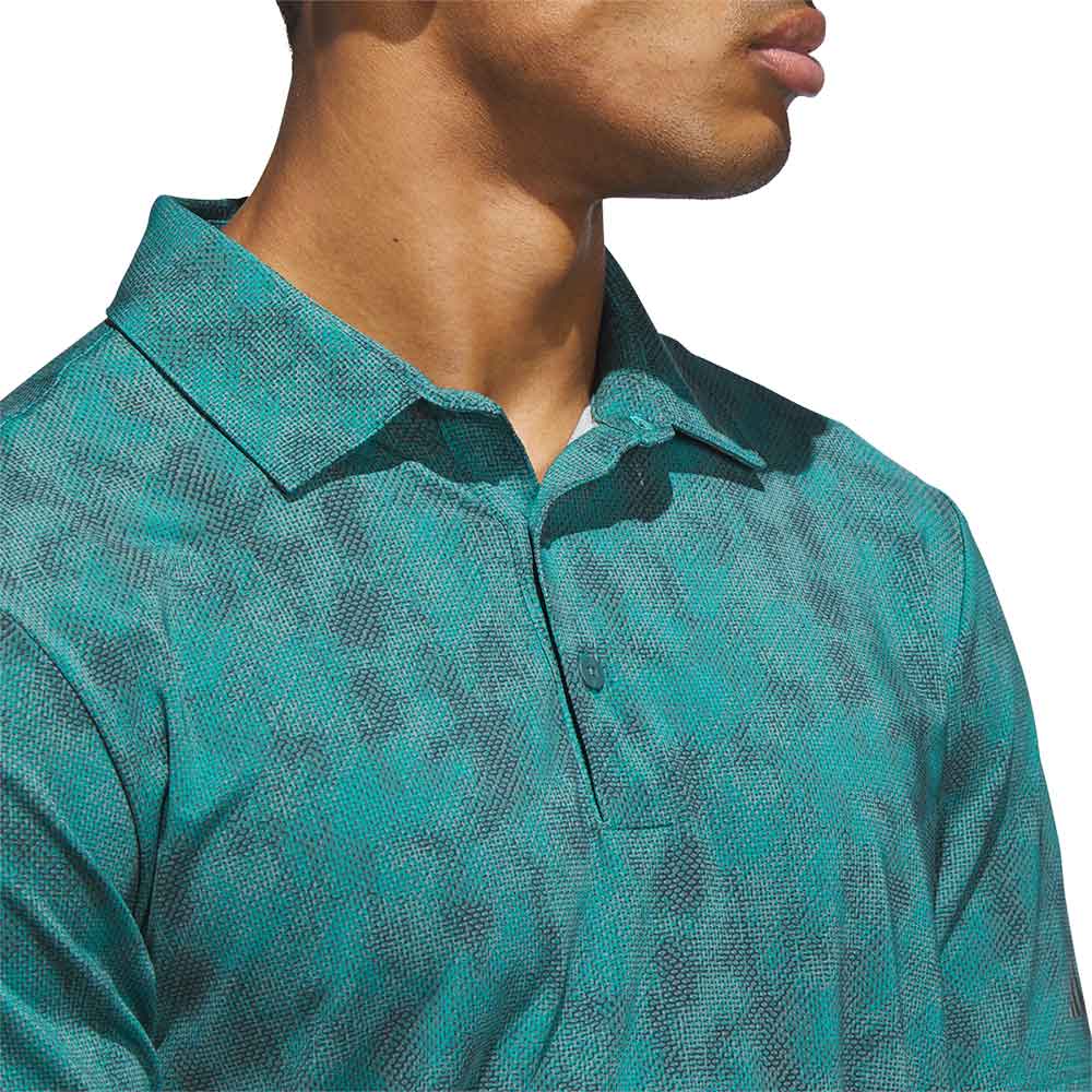 Adidas Ultimate365 Textured Print Golf Polo