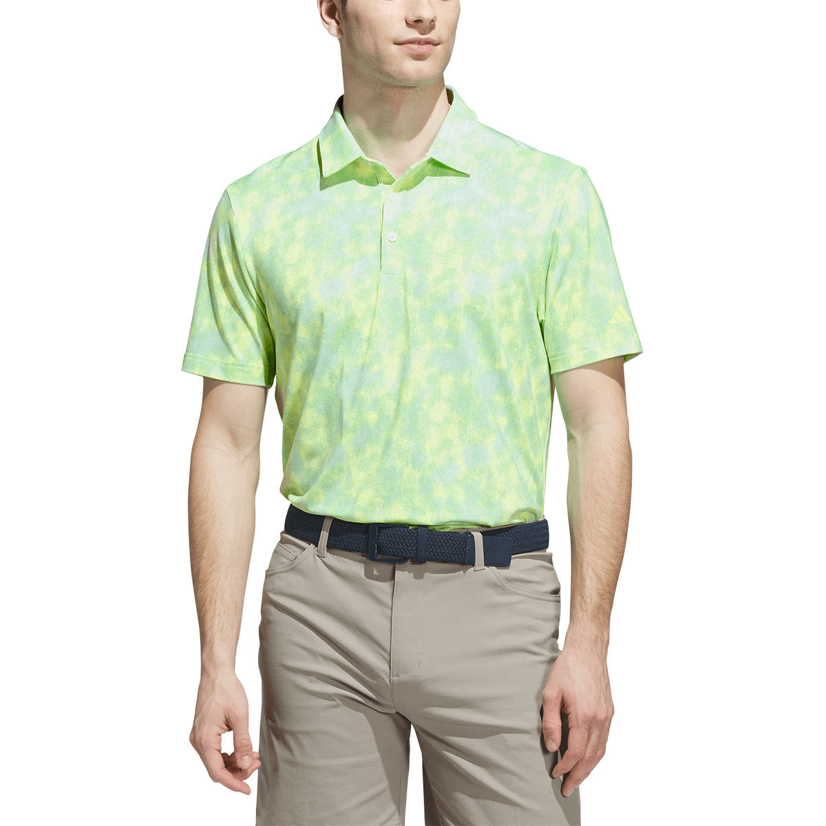 Adidas Ultimate365 Textured Print Golf Polo