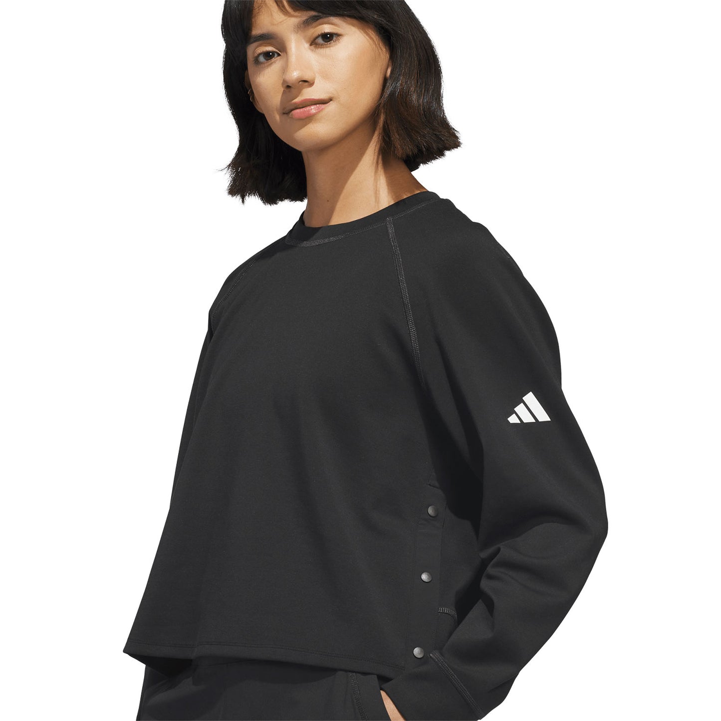 Adidas Women's Beyond the Course Side Snap Crew Layer