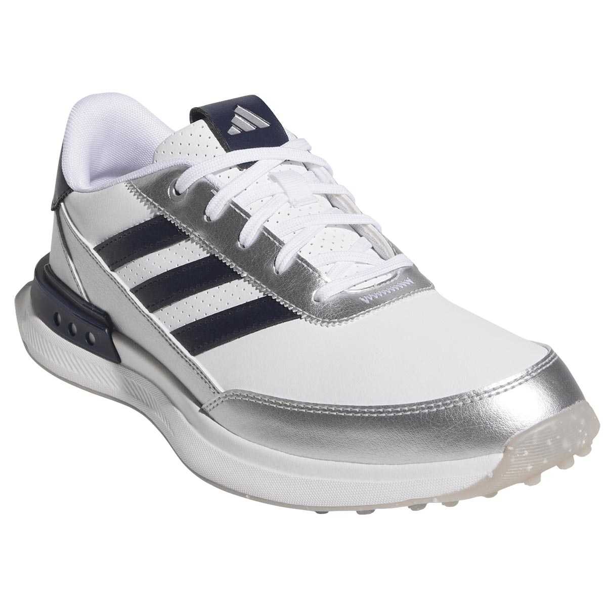 Adidas Women's S2G Spikeless Leather 25 Golf Shoes White/Night Indigo/Grey Two