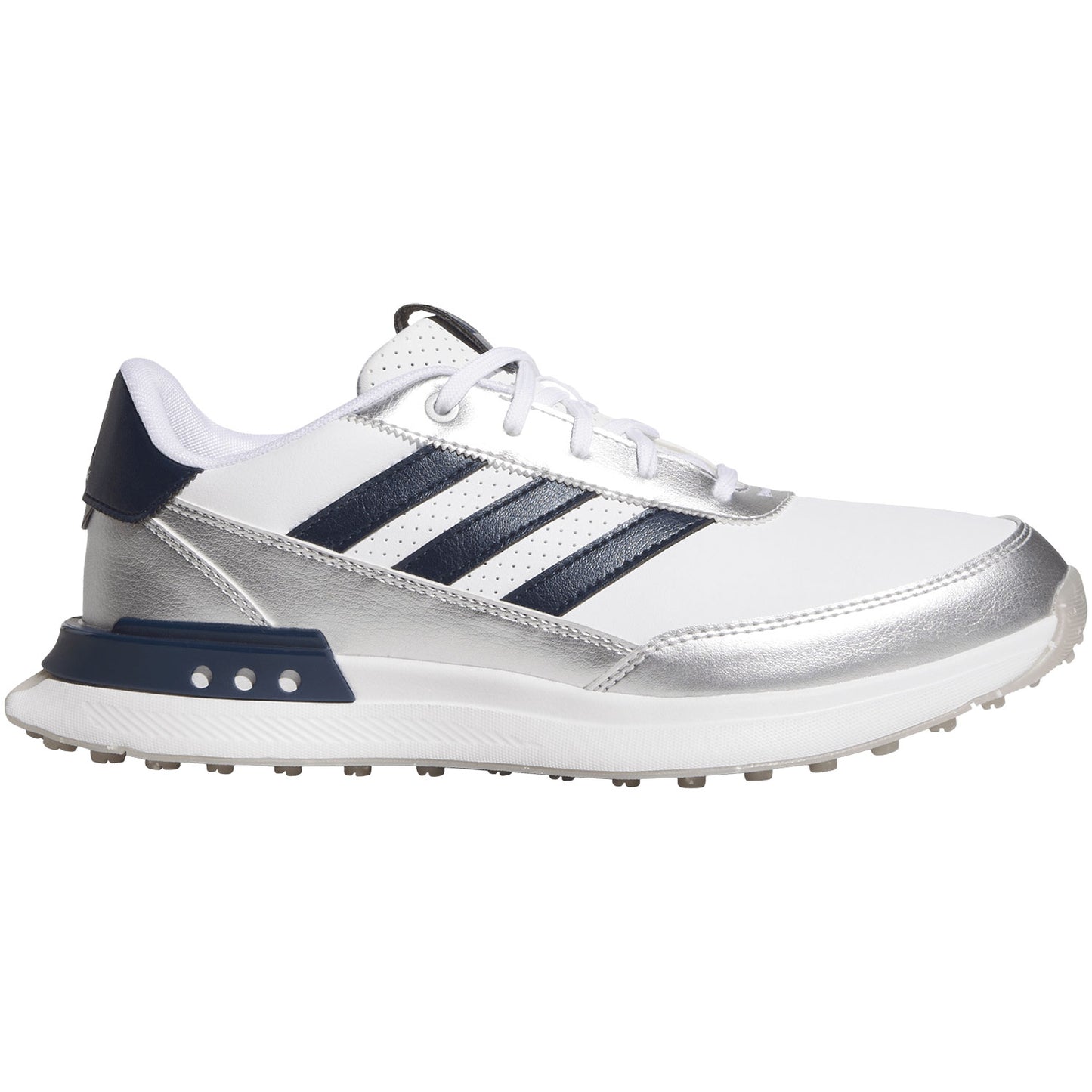 Adidas Women's S2G Spikeless Leather 25 Golf Shoes White/Night Indigo/Grey Two