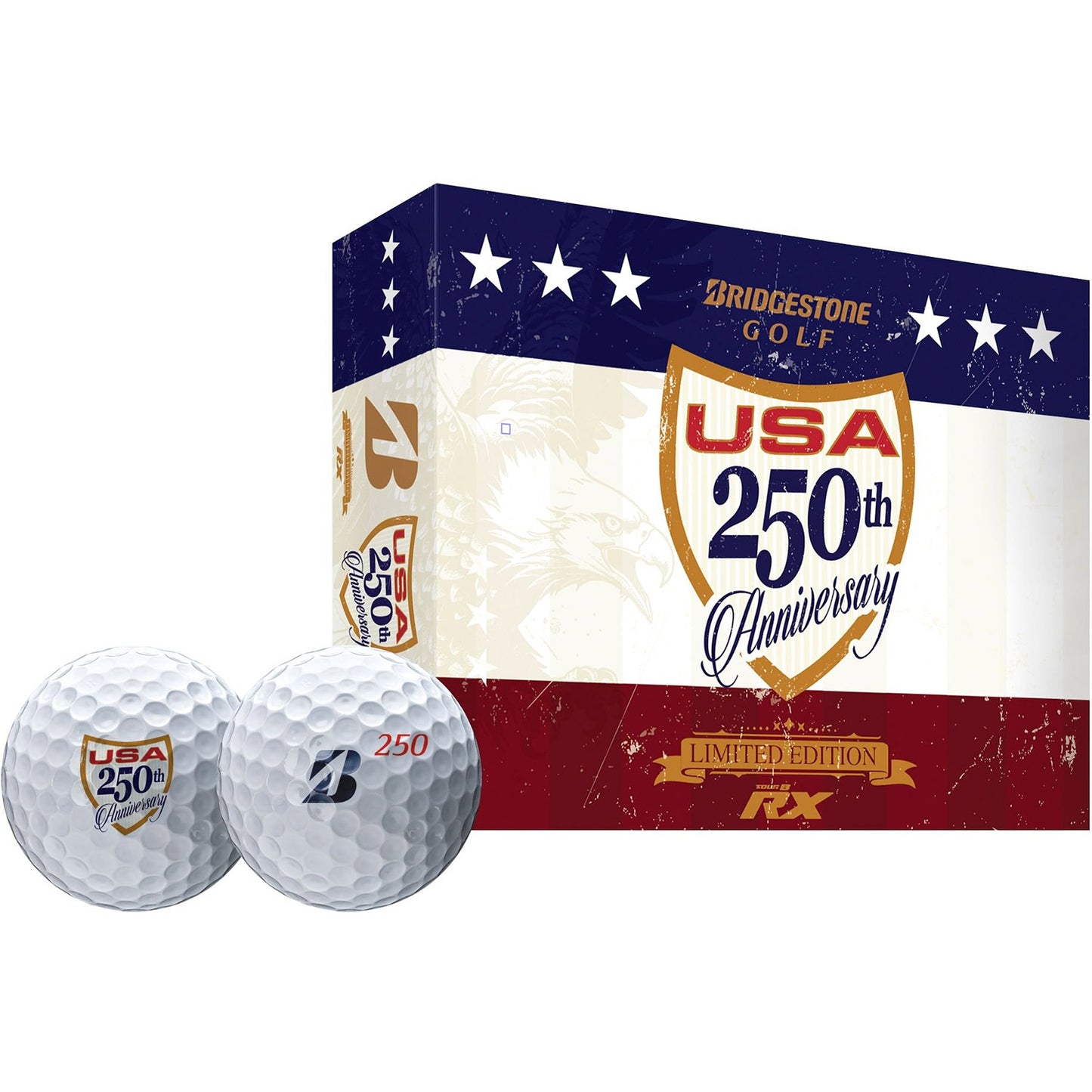 Bridgestone Tour B RX USA 250th Anniversary Golf Balls