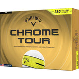 Callaway Chrome Tour 360 Yellow Stripe Golf Balls