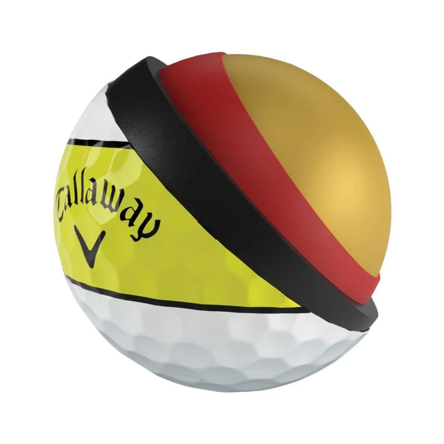 Callaway Chrome Tour 360 Yellow Stripe Golf Balls