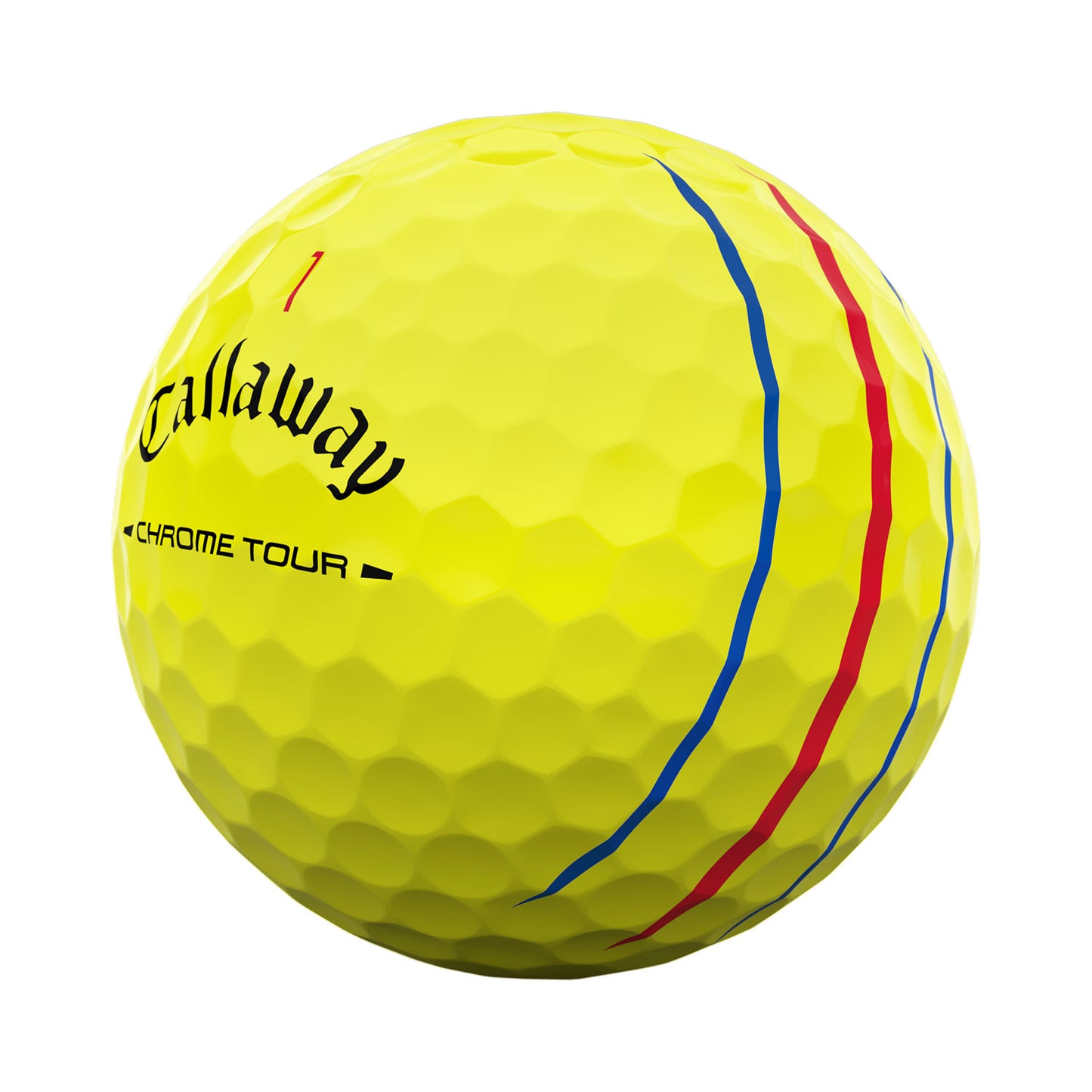 Callaway Chrome Tour Triple Track Yellow Personalized Golf Balls