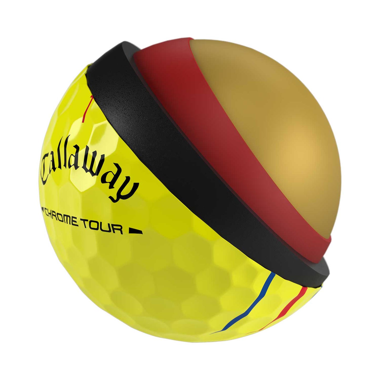 Callaway Chrome Tour Triple Track Yellow Personalized Golf Balls
