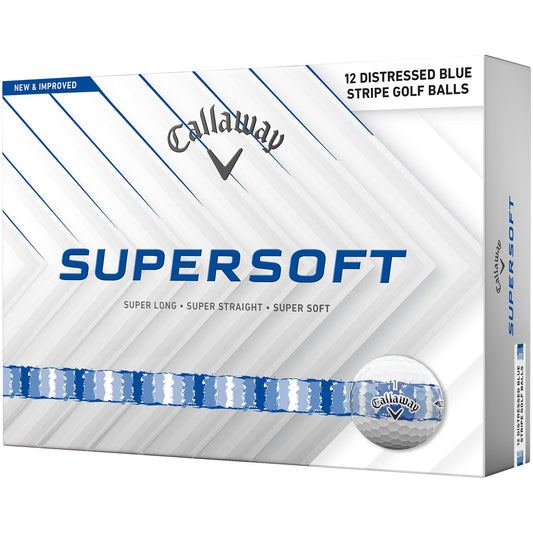 Callaway Supersoft Distressed Blue Stripe Golf Balls