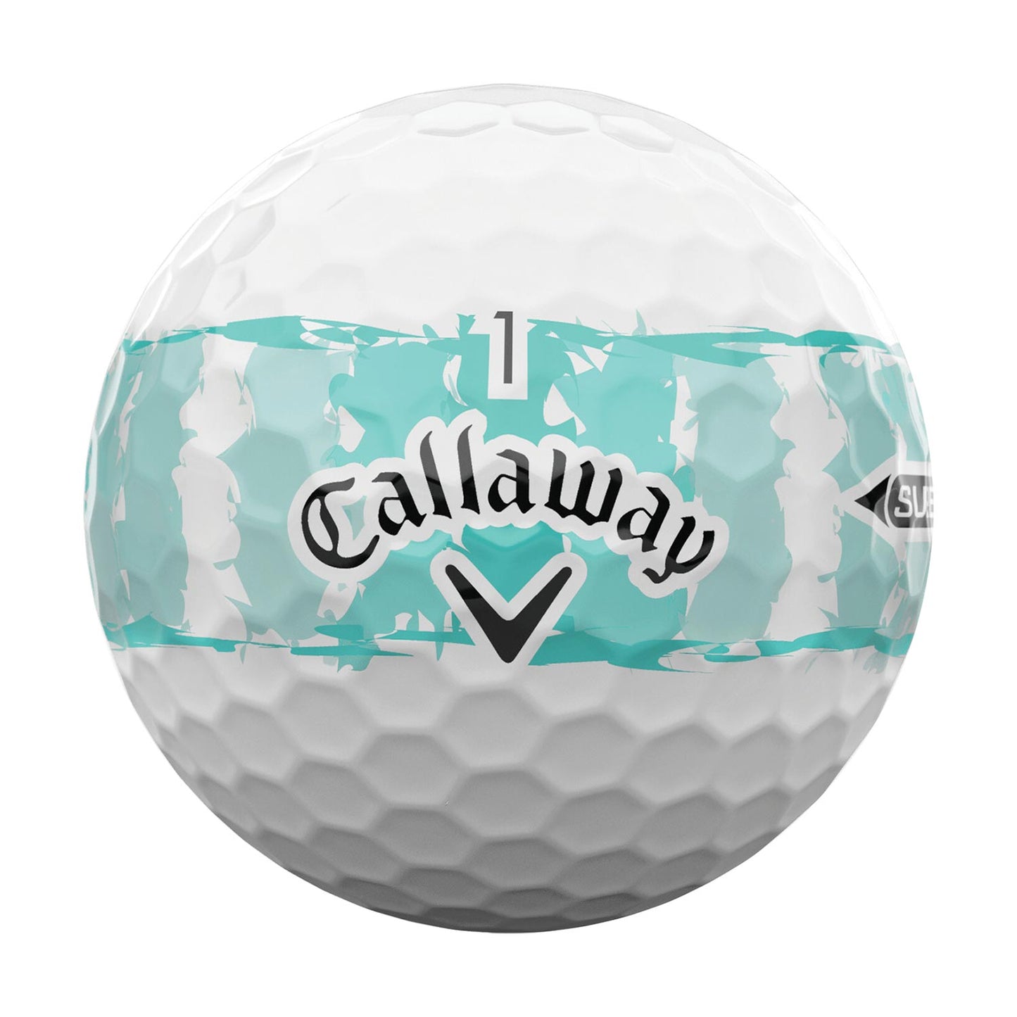 Callaway Supersoft Distressed Teal Stripe Golf Balls
