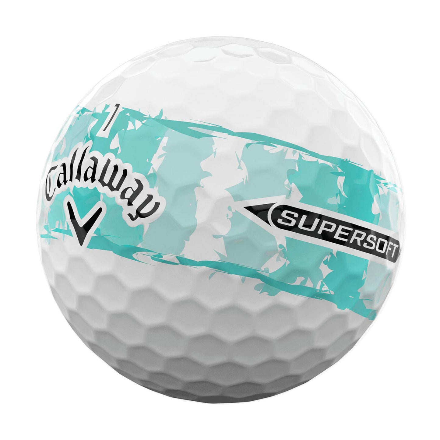 Callaway Supersoft Distressed Teal Stripe Golf Balls