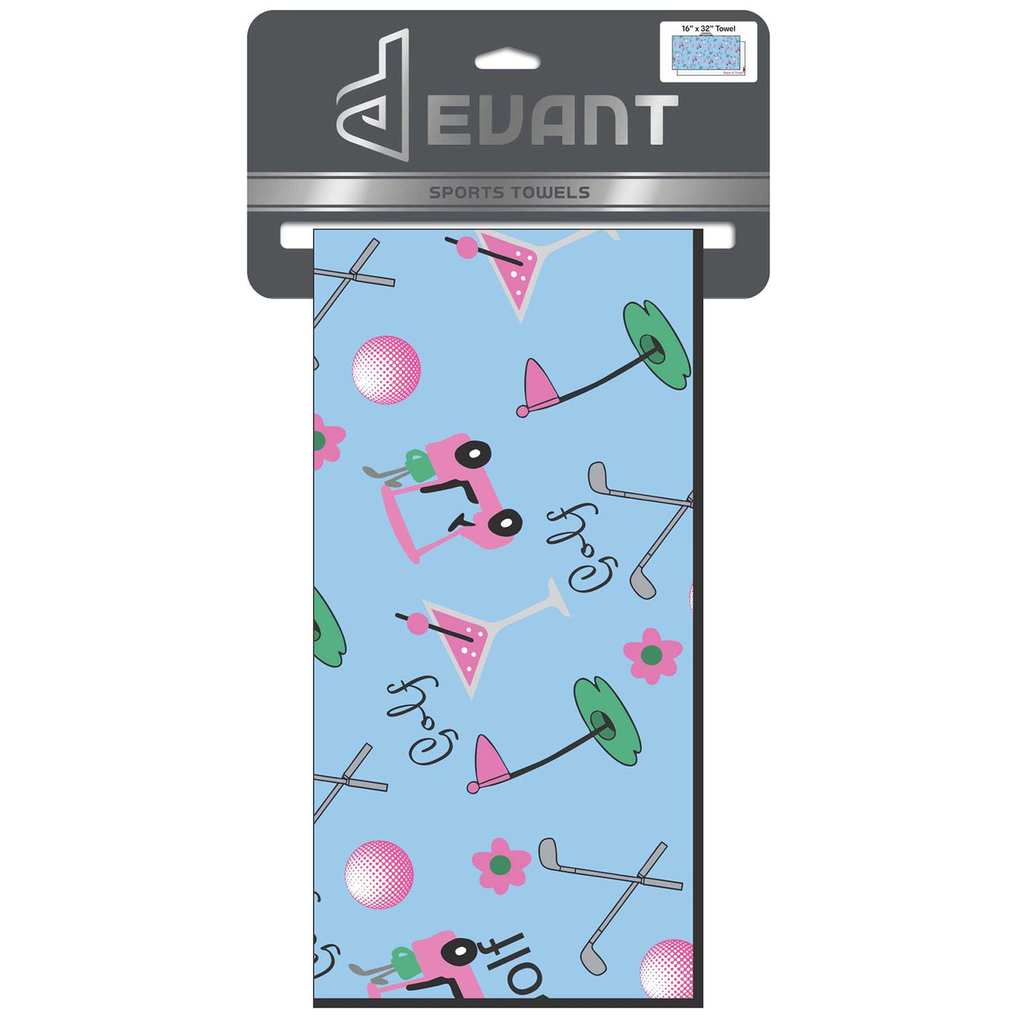 Devant Women's Martini Tee Time Golf Towel