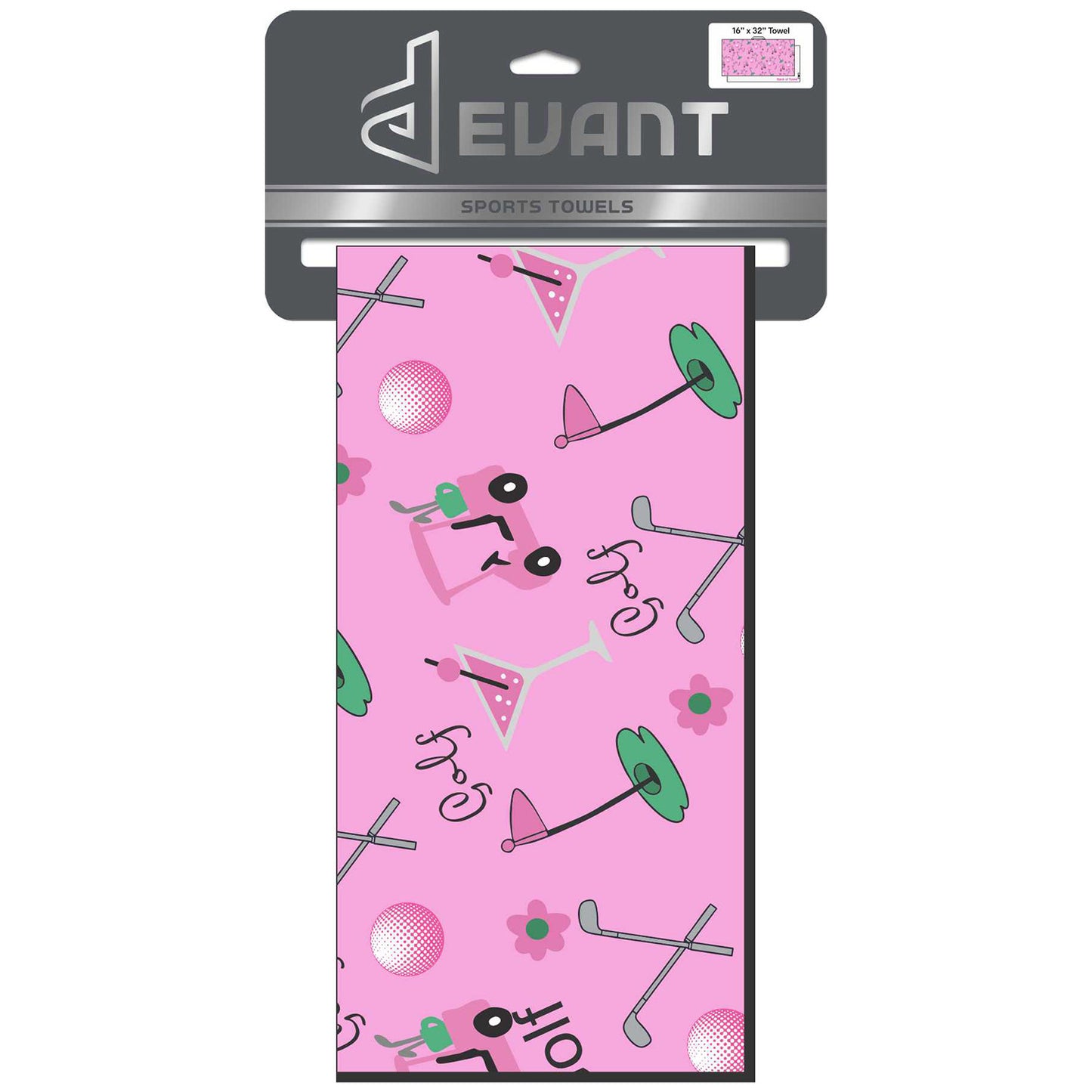 Devant Women's Martini Tee Time Golf Towel