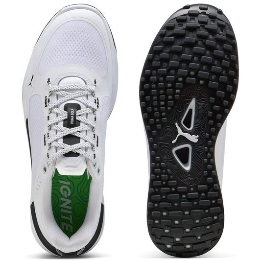 Puma Ignite Elevate X Golf Shoes White/Black/White