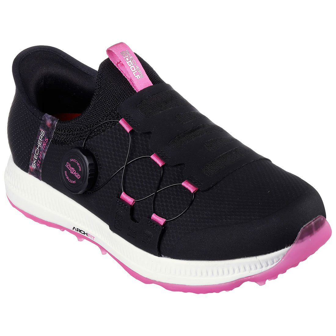 Skechers Women's GO GOLF Elite 5 Slip-Ins Golf Shoes Black/Pink