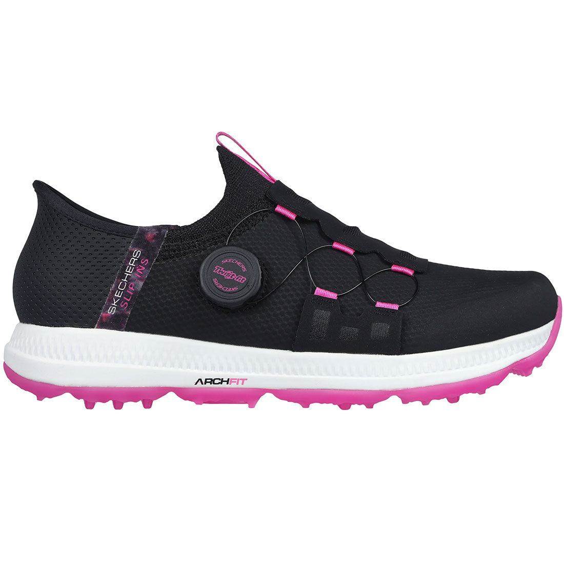 Skechers Women's GO GOLF Elite 5 Slip-Ins Golf Shoes Black/Pink