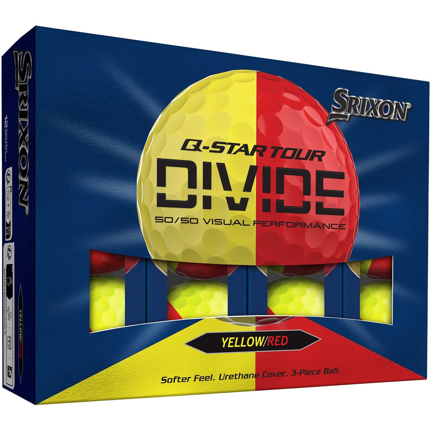 Srixon Q-Star Tour 6 Divide Red/Yellow Golf Balls