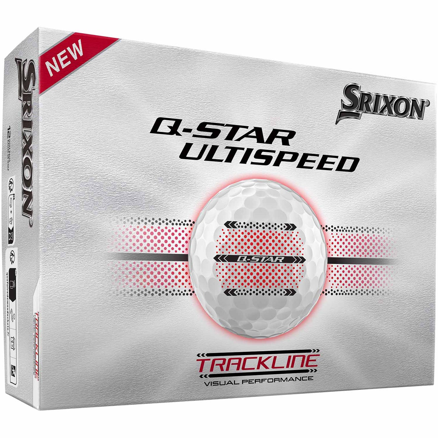 Srixon Q-Star Ultispeed Trackline White Golf Balls