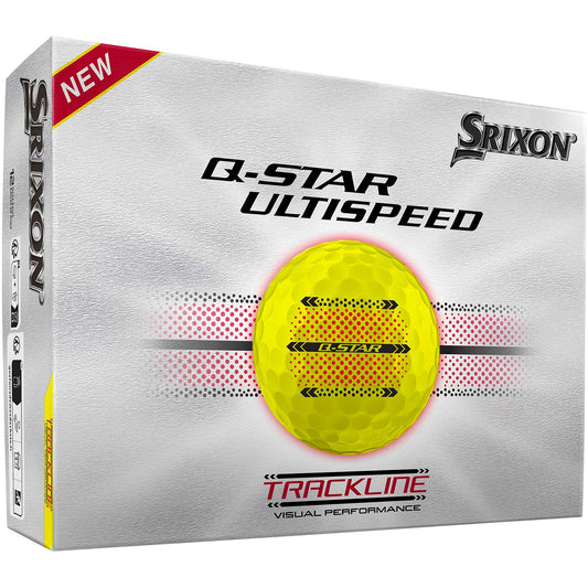 Srixon Q-Star Ultispeed Trackline Yellow Golf Balls