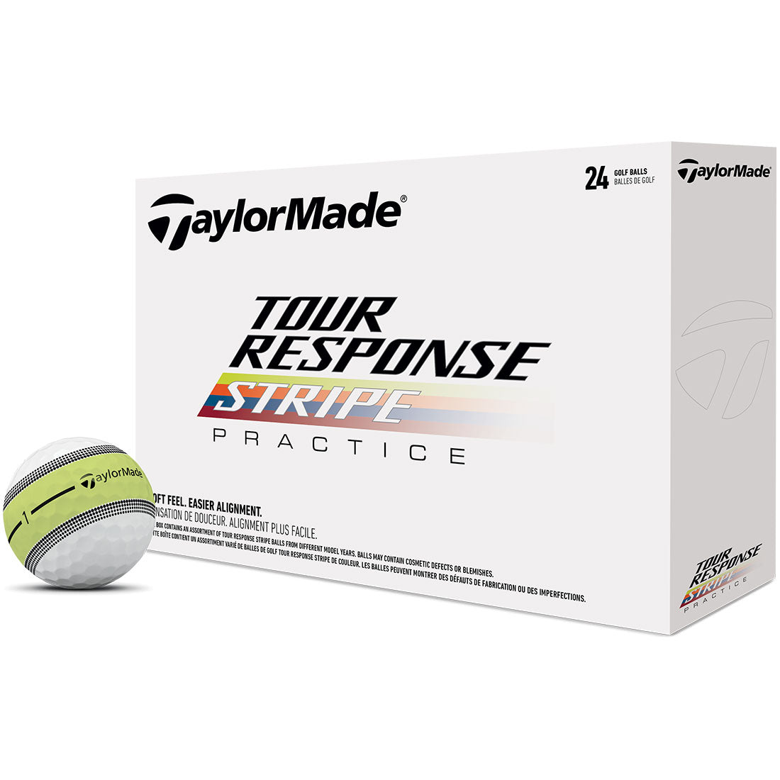 TaylorMade Tour Response Stripe ゴルフボール2箱 TaylorMade Tour Response Stripe Practice 2 Dozen Golf Balls – Golf