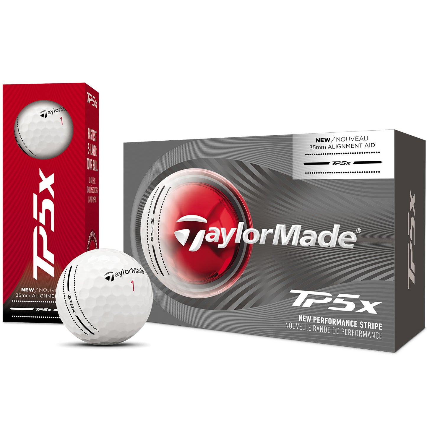 TaylorMade TP5x Performance Stripe 6-Pack Golf Balls