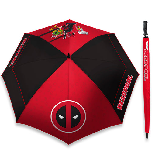 Team Effort Marvel Deadpool 62 Inch WindSheer Lite Golf Umbrella