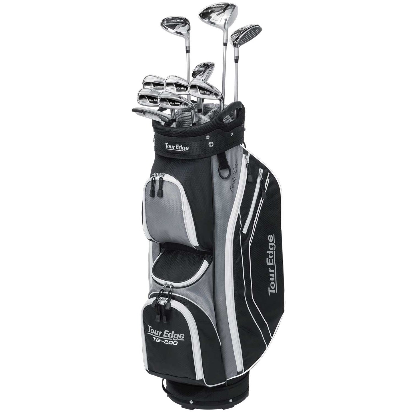Tour Edge Women's TE-200 Lady Edge Complete Set Black/Silver
