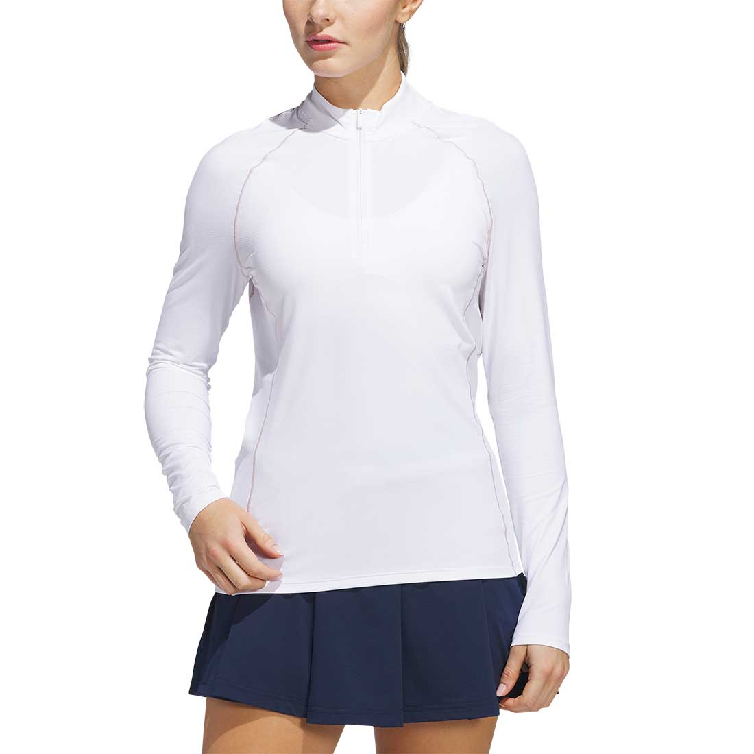 Adidas Women's Ultimate365 Solid 1/4 Zip Golf Mock