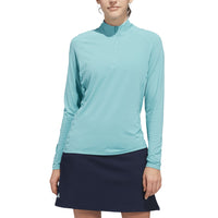 Adidas Women's Ultimate365 Solid 1/4 Zip Golf Mock