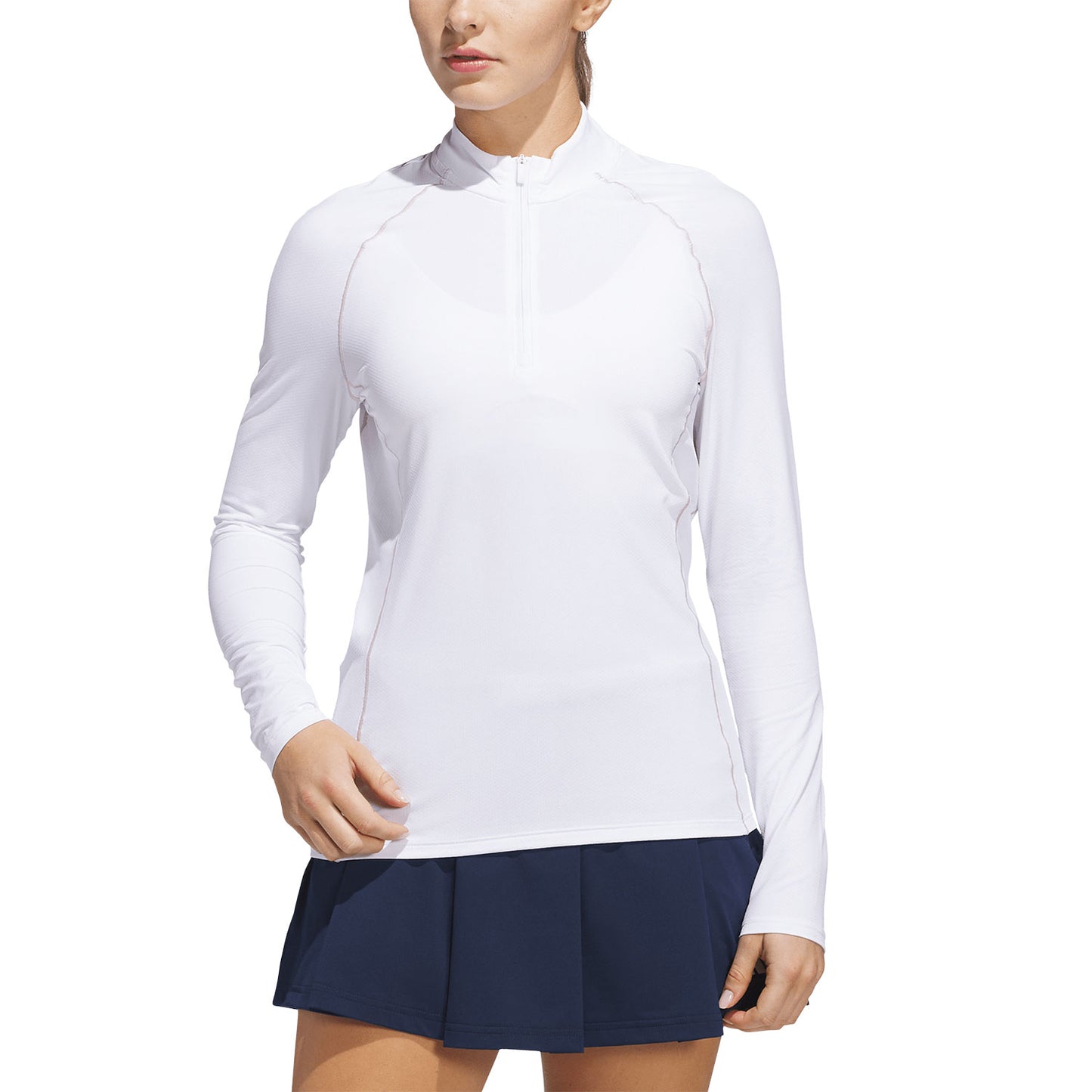 Adidas Women's Ultimate365 Solid 1/4 Zip Golf Mock