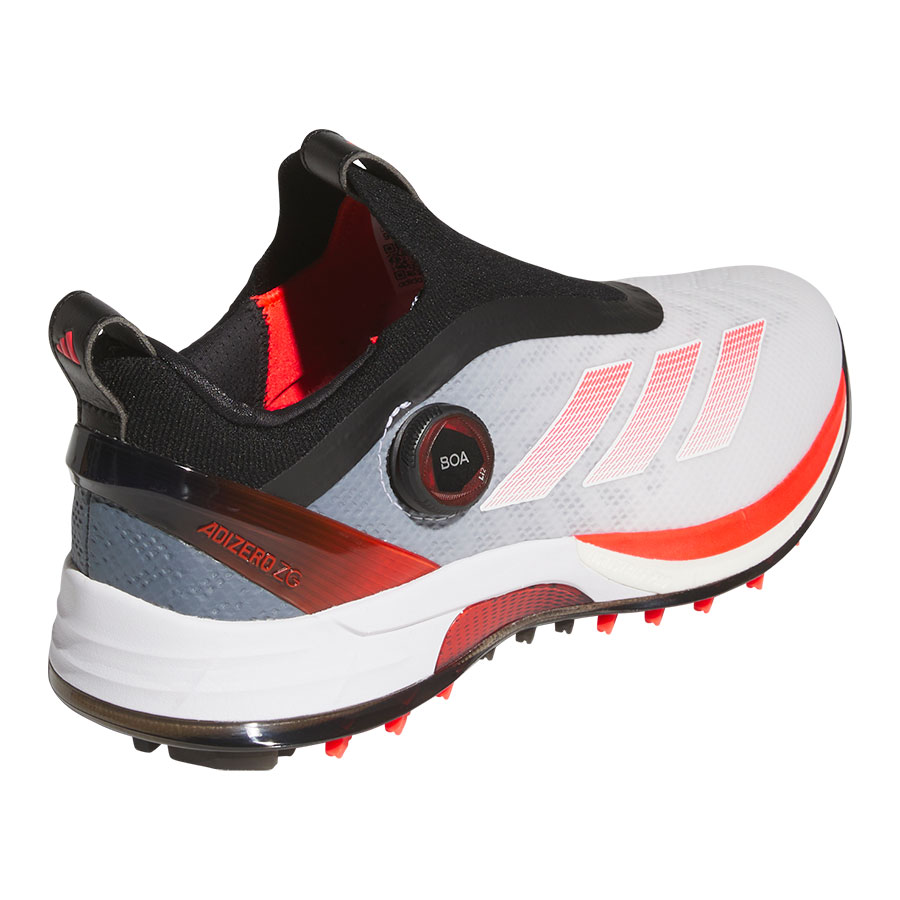 Adidas Adizero ZG BOA Golf Shoes White/Lucid Red/Black – Golf Discount